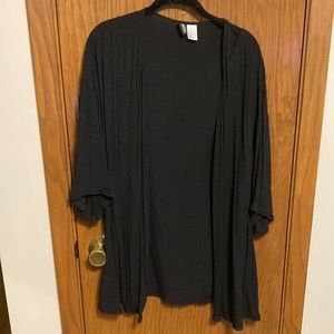 Textured black caftan